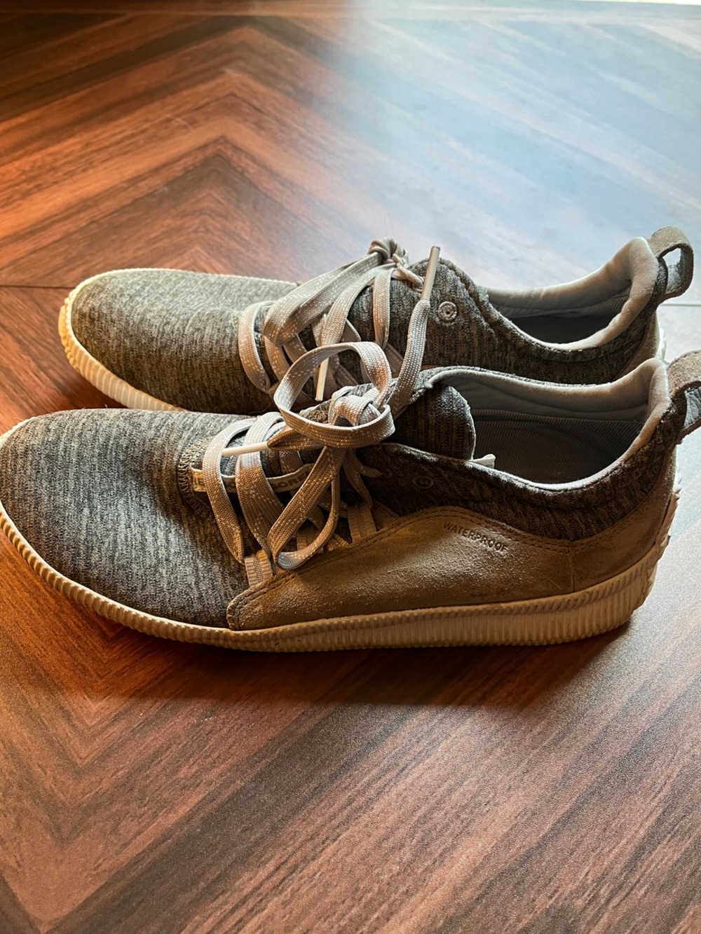 Sorel Grey Knit Casual Sneakers - Picture 2 of 9